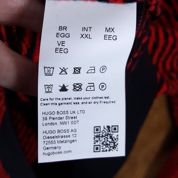 HUGO BOSS Sweater Mens XXL Red Pullover Crew Knit 100% Cotton SONDERSON $178 - Picture 5 of 9